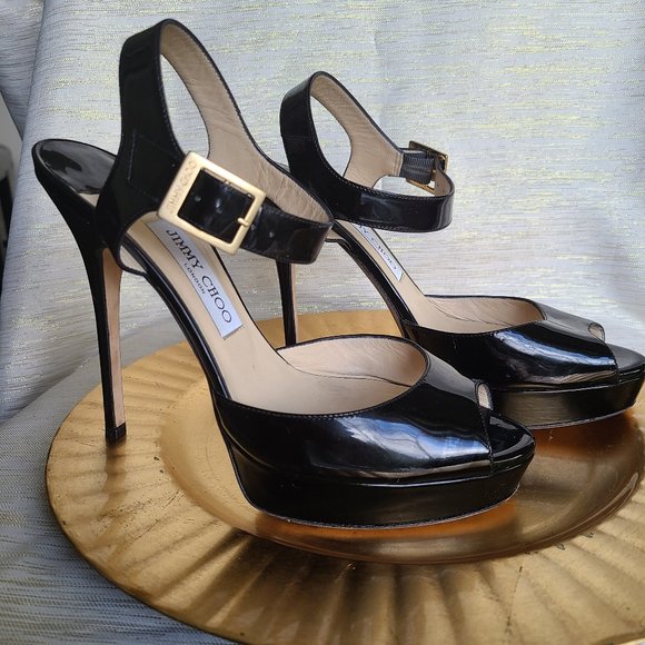 Jimmy Choo Other - Jimmy Choo patent sling back sandals
